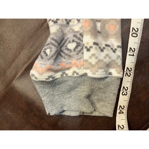 Cuddl‎ Duds Fair Isle Pajama Set Long Sleeve Pants PS Pink Gray Cozy Fleece - Picture 16 of 16